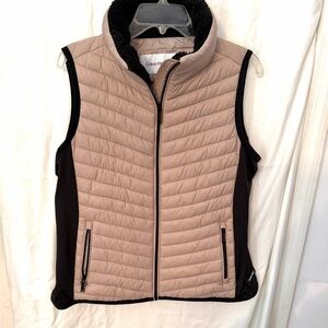 Calvin Klein Jeans Beige and Black Quilted Vest